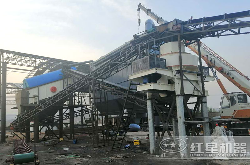 立式制砂機作業現場
